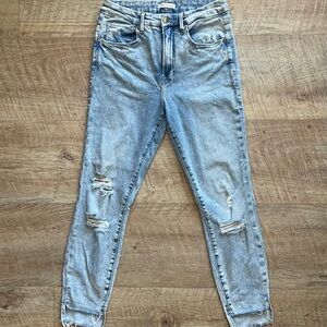 Good American Distressed Light Blue Women's Jeans